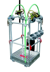 Cărucior de linie - cărucior de inspecție pentru 2-3-4 conductoare WL 100 kg 400-457 mm