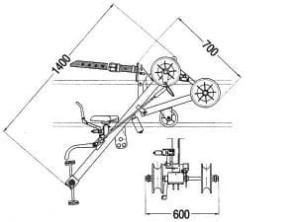 Bicicletă pentru 3 conductoare WL 100 kg