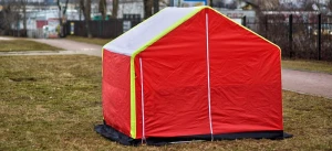 Keturių pankolių palapinė su K161/2 apdaila – 2m x 1,3m x 1,8m