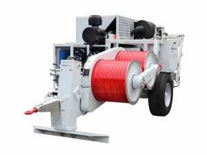 Hydraulic puller 240 kN capacity for single rope pulling on overhead stringing operations