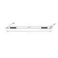 Single-phase earthing and short-circuiting cable 70 mm²; 4 m; cable lugs 70/10 (M10 bolt) and 70/12 (M12 bolt); short-circuit rating 15 kA/1s, transparent heat-shrink sleeves